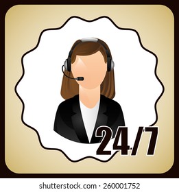 call center design, vector illustration eps10 graphic 