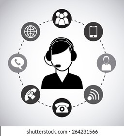 call center design, vector illustration eps10 graphic 