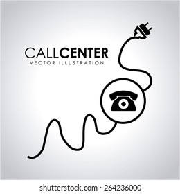 call center design, vector illustration eps10 graphic 