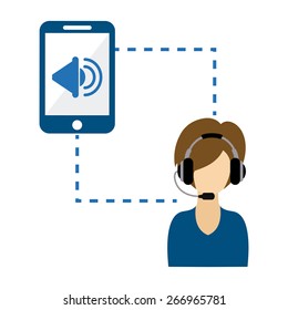 call center design, vector illustration eps10 graphic 