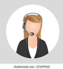 Call center design, vector illustration