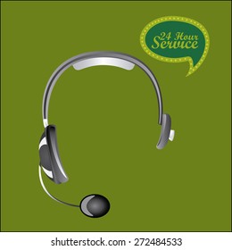 Call center design, vector illustration