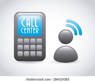 call center design, vector illustration eps10 graphic 