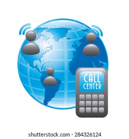 call center design, vector illustration eps10 graphic 