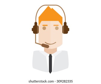 call center design, vector illustration eps10 graphic flat design