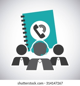 call center design, vector illustration eps10 graphic 