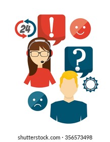 call center design, vector illustration eps10 graphic 