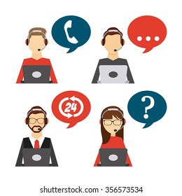 call center design, vector illustration eps10 graphic 