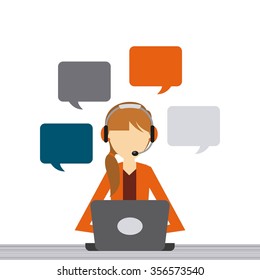 call center design, vector illustration eps10 graphic 