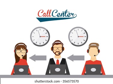 call center design, vector illustration eps10 graphic 