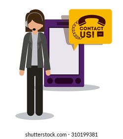 Call center digital design, vector illustration eps 10