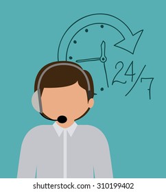 Call center digital design, vector illustration eps 10