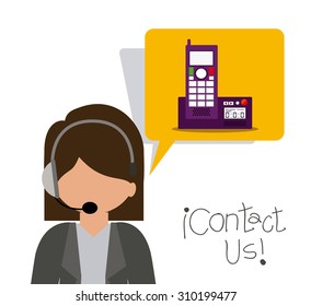 Call center digital design, vector illustration eps 10
