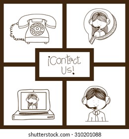 Call center digital design, vector illustration eps 10
