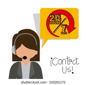 Call center digital design, vector illustration eps 10