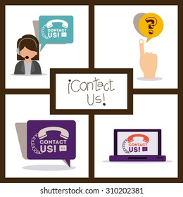 Call center digital design, vector illustration eps 10