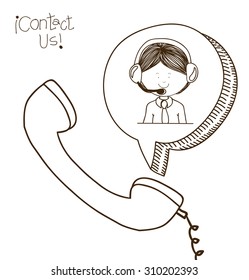 Call center digital design, vector illustration eps 10