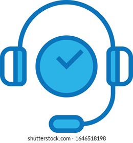 Call center - Ecommerce icon set. High quality blue vector illustration for website and mobile application.