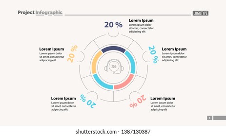Call center efficiency slide template. Business data. Graph, chart, design. Creative concept for infographic, report. Can be used for topics like hotline, call center, service