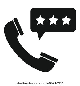 Call center feedback icon. Simple illustration of call center feedback vector icon for web design isolated on white background