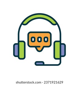 call center filled color icon. vector icon for your website, mobile, presentation, and logo design.