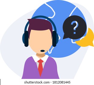 Call center flat design concept