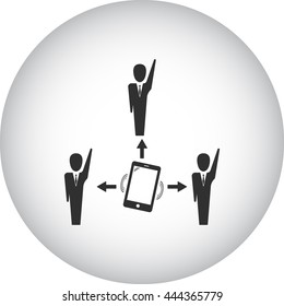 Call center free specialist sign simple icon on background