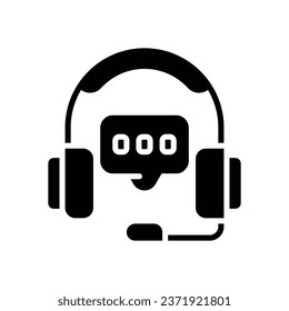 call center glyph icon. vector icon for your website, mobile, presentation, and logo design.