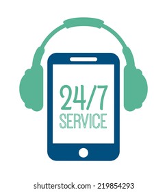 call center graphic design , vector illustration