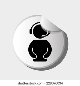 call center graphic design , vector illustration