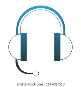 Call center headset blue lines