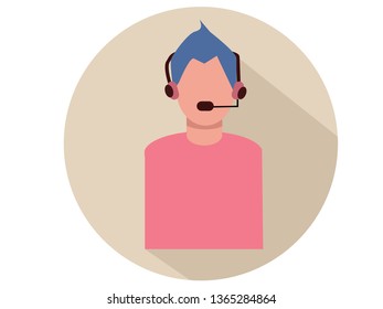 Call center. Help desk. Operator. Support 24 hours