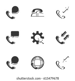 Call center, help icons on white background