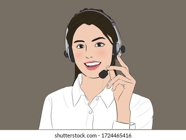 Call Center Hotline Flat Vector Illustrations Stock Vector (Royalty ...