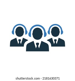 Call center, hotline number icon. Glyph style vector EPS.