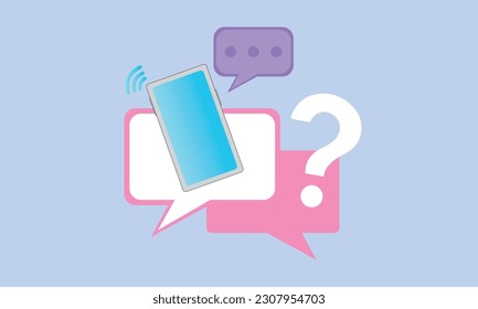 call center icon and bubble talk on blue background