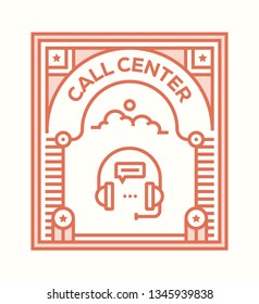 CALL CENTER ICON CONCEPT