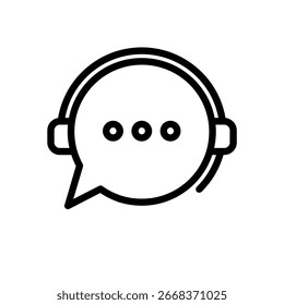 call center icon, containing Text Message. Chat message symbol, Chat speech bubble, Social media message icon for app or website vector illustration