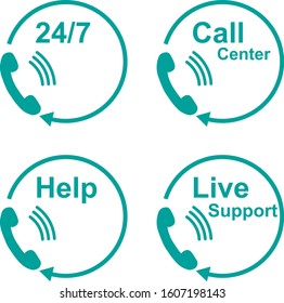Call center icon. Customer service and support center. Call center operator. Vector illustration. Vector.