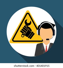 call center icon design, vector illustration