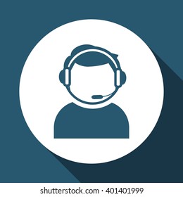 call center icon design, vector illustration