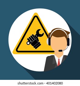 call center icon design, vector illustration