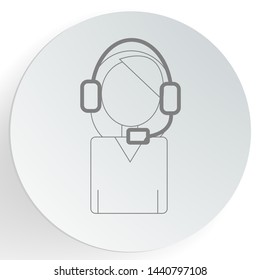Call center icon. E-commerce concept.Vector illustration.