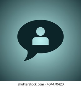 Call center Icon, flat design style