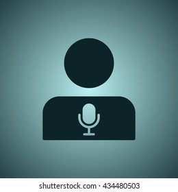 Call center Icon, flat design style