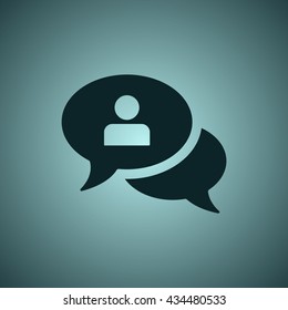 Call center Icon, flat design style