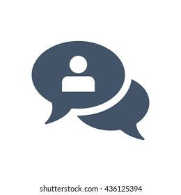 Call center Icon, flat design style
