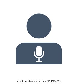 Call center Icon, flat design style
