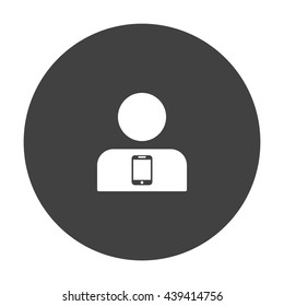 Call center Icon, flat design style