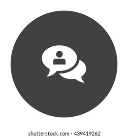 Call center Icon, flat design style